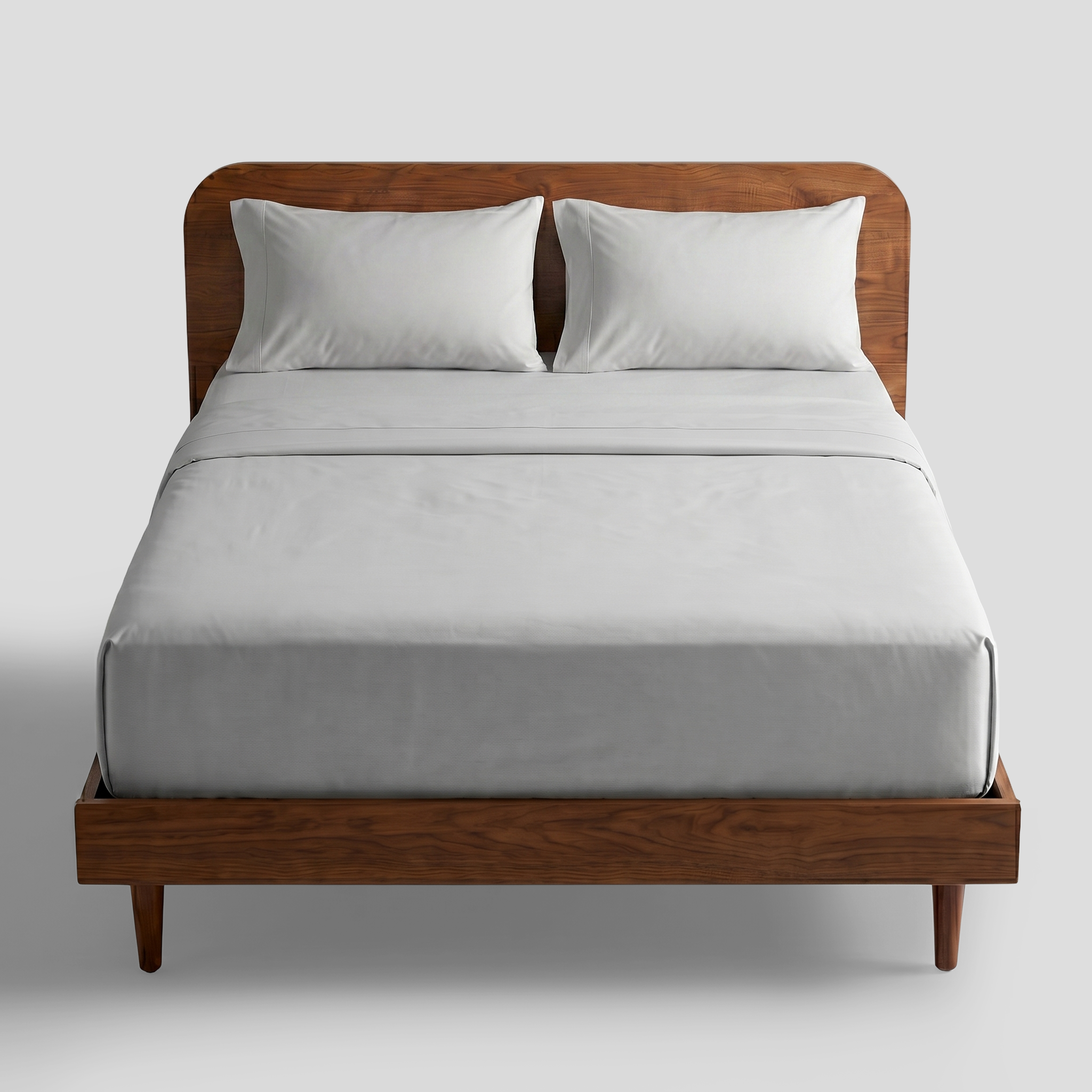 Light Grey Crisp Cool Organic Percale Sheet Set