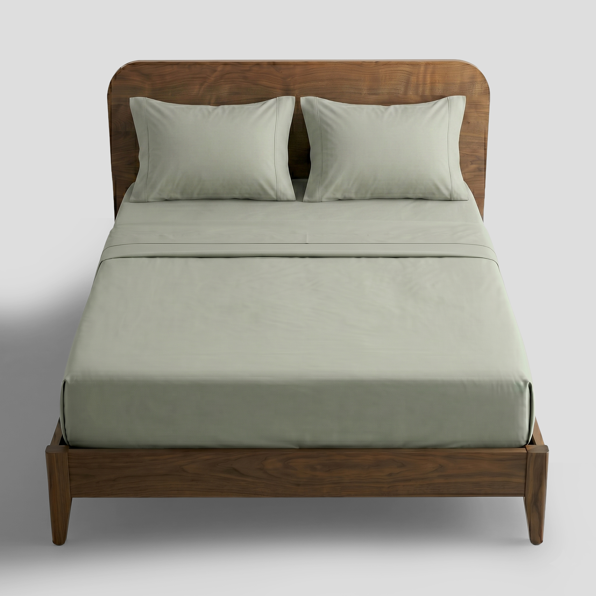 Sage Crisp Cool Organic Percale Sheet Set