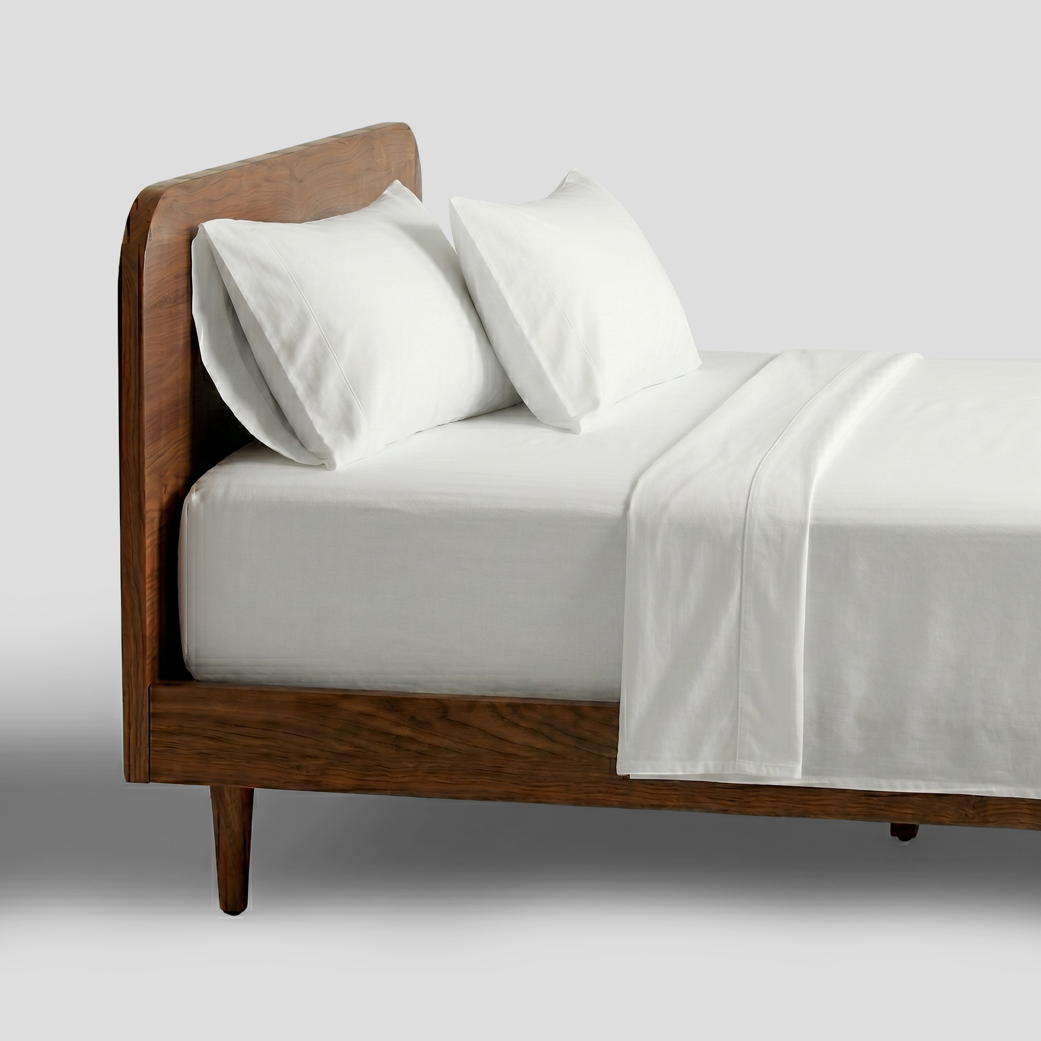 White Crisp Cool Organic Percale Sheet Set