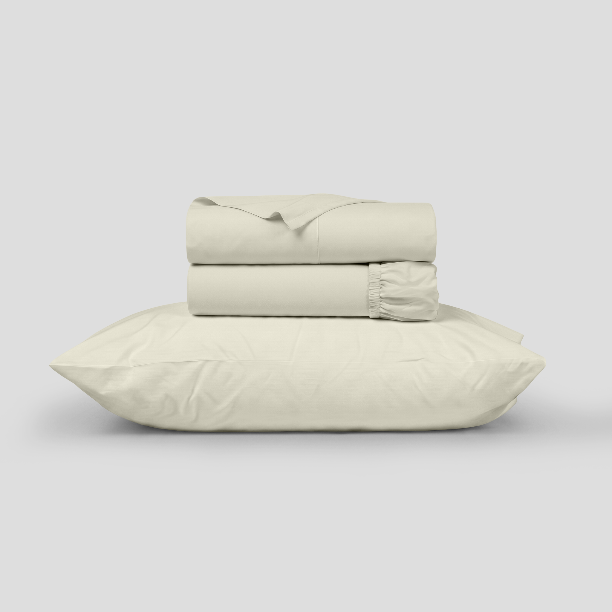 Ivory Crisp Cool Organic Percale Sheet Set