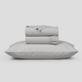 Light Grey Crisp Cool Organic Percale Sheet Set