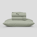 Sage Crisp Cool Organic Percale Sheet Set