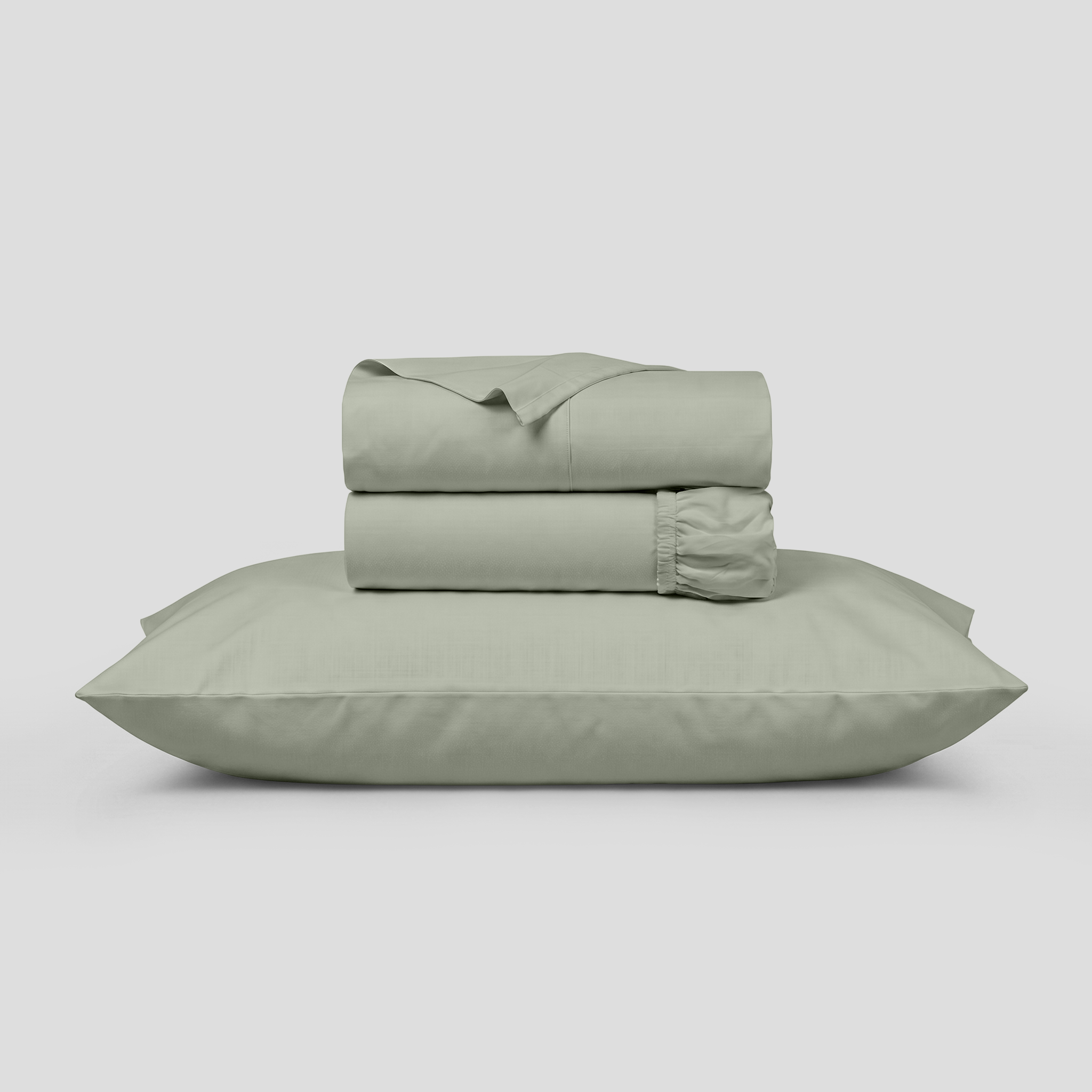 Sage Crisp Cool Organic Percale Sheet Set