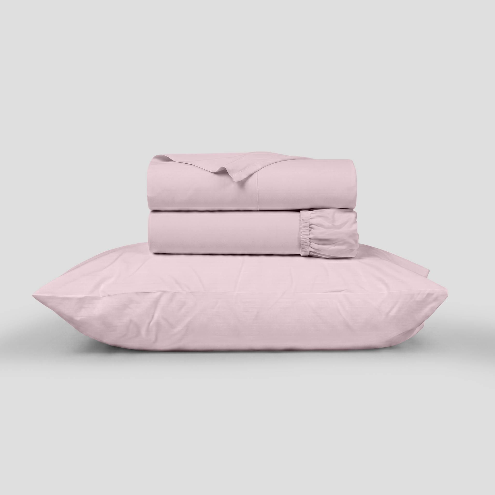 Soft Blush Crisp Cool Organic Percale Sheet Set