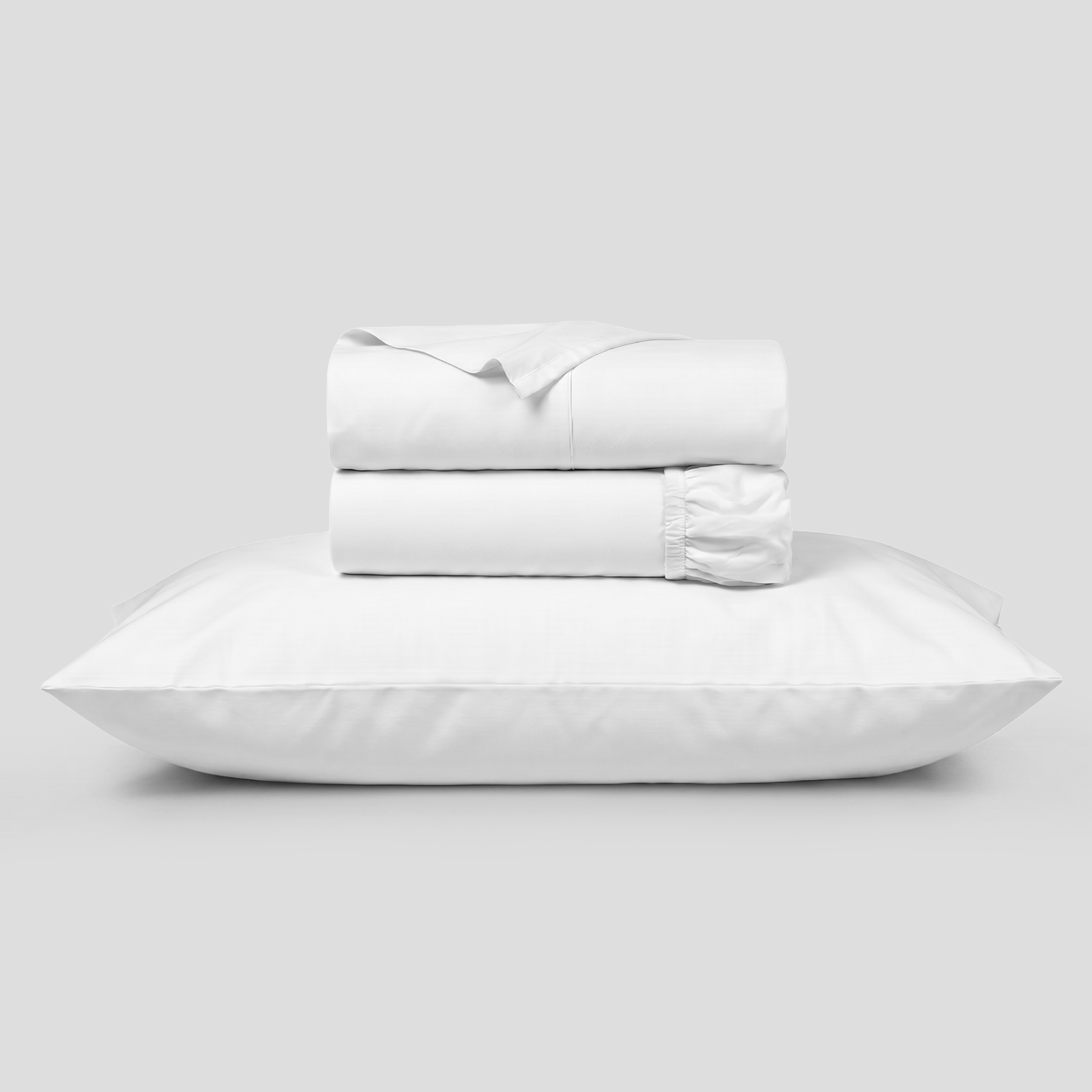 White Crisp Cool Organic Percale Sheet Set
