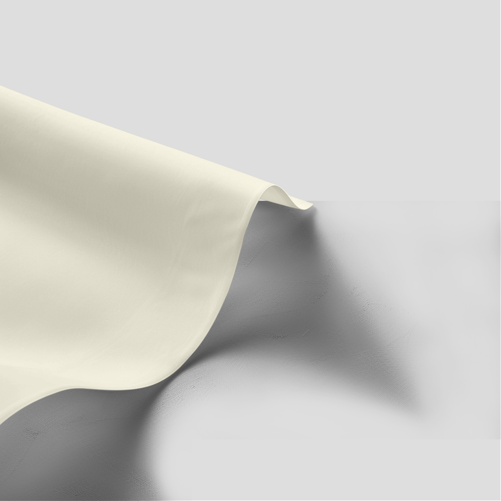 Ivory Organic Cotton Percale Flat Sheet