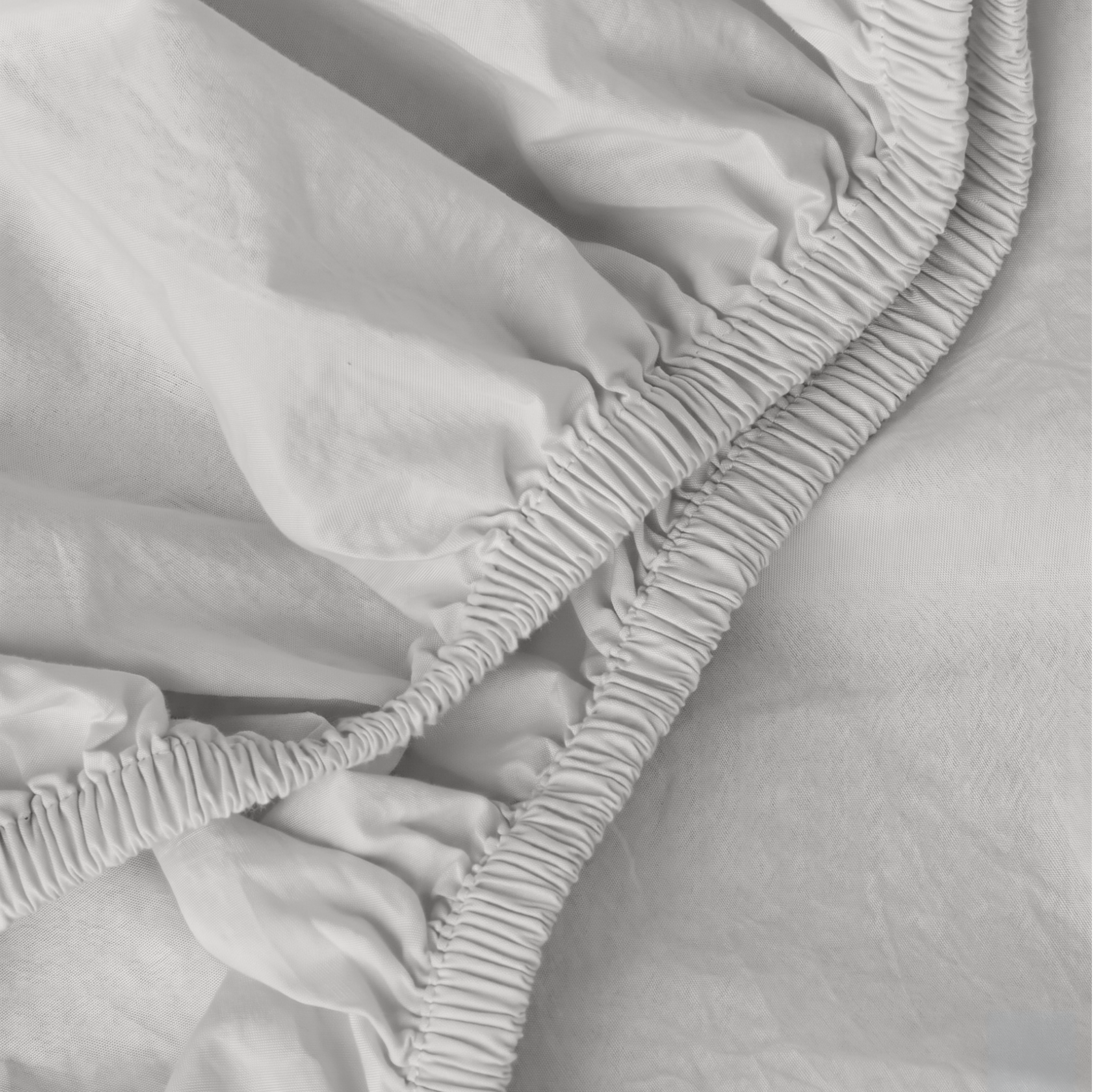 Light Grey Organic Cotton Percale Extra Deep Fitted Sheet