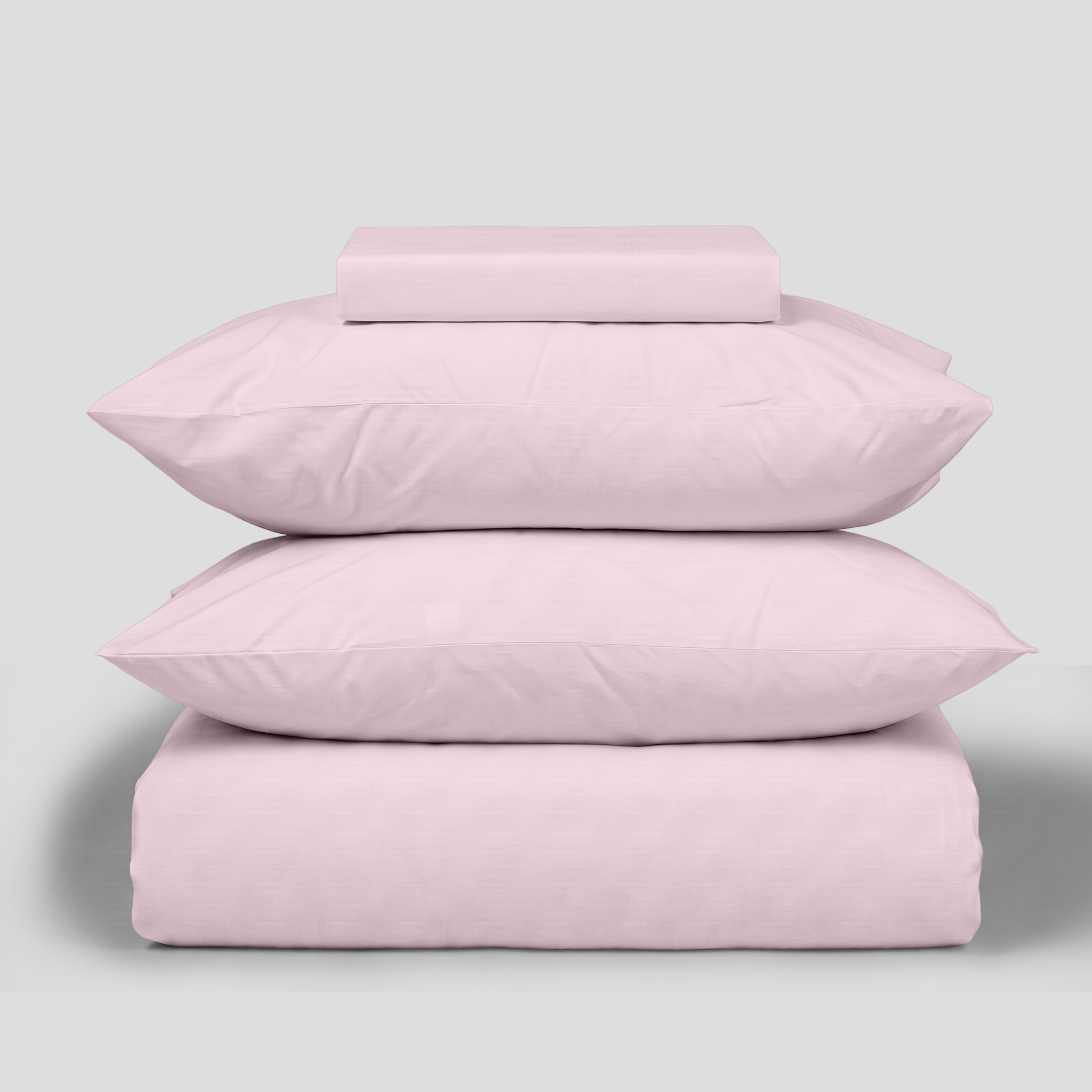 Soft Blush Crisp Cool Organic  Percale Duvet Set