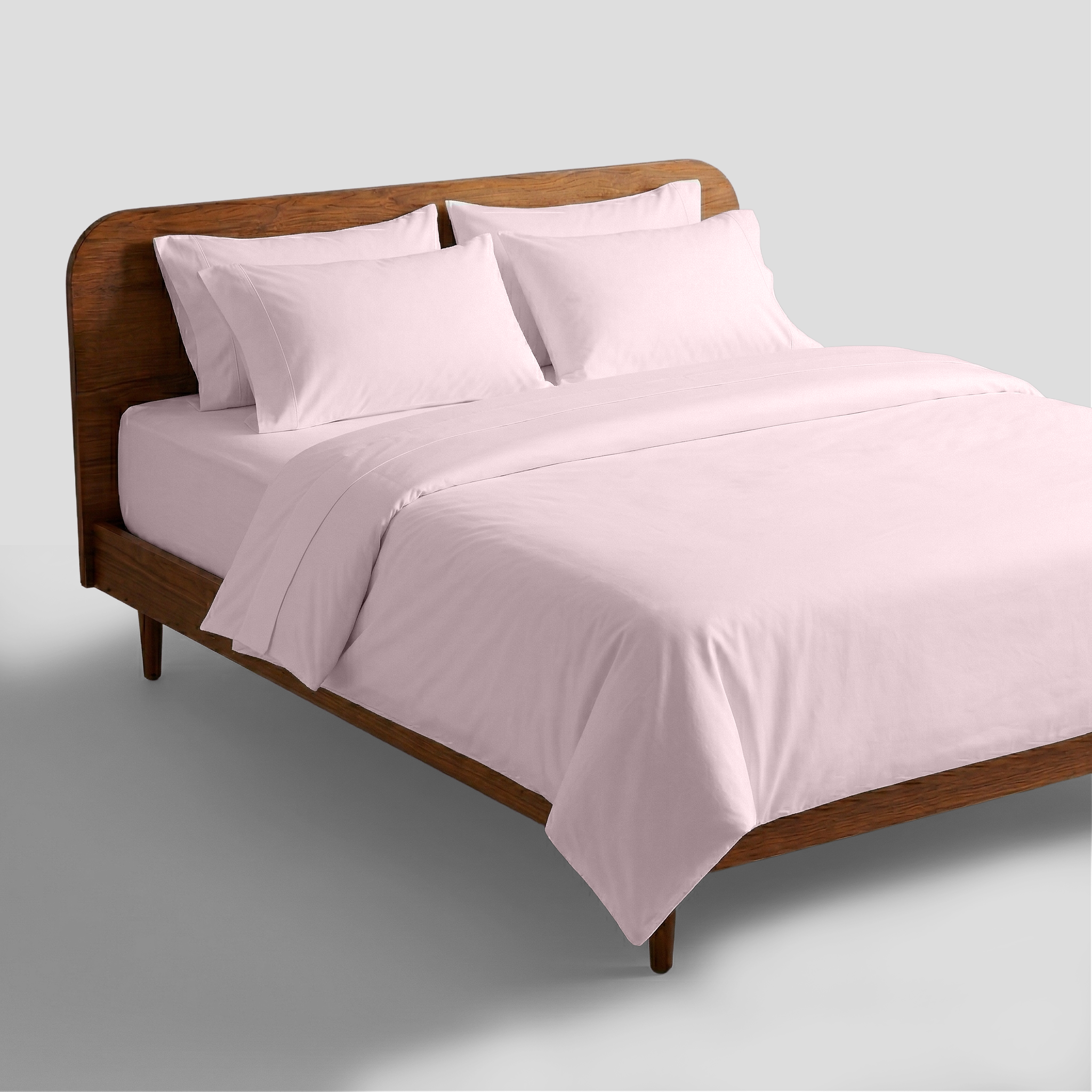 Soft Blush Crisp Cool Organic  Percale Duvet Set